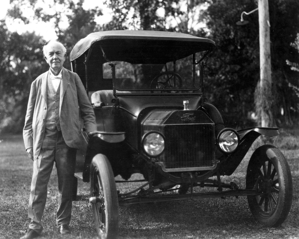 Henry Ford worked in one of Edison's factories before his work on automobiles. The two became friends, and later Ford would give this Model T to Edison as well as provide a team of mechanics to keep it running perfectly. From the collections of The Henry Ford and Ford Motor Company. (04/21/08)